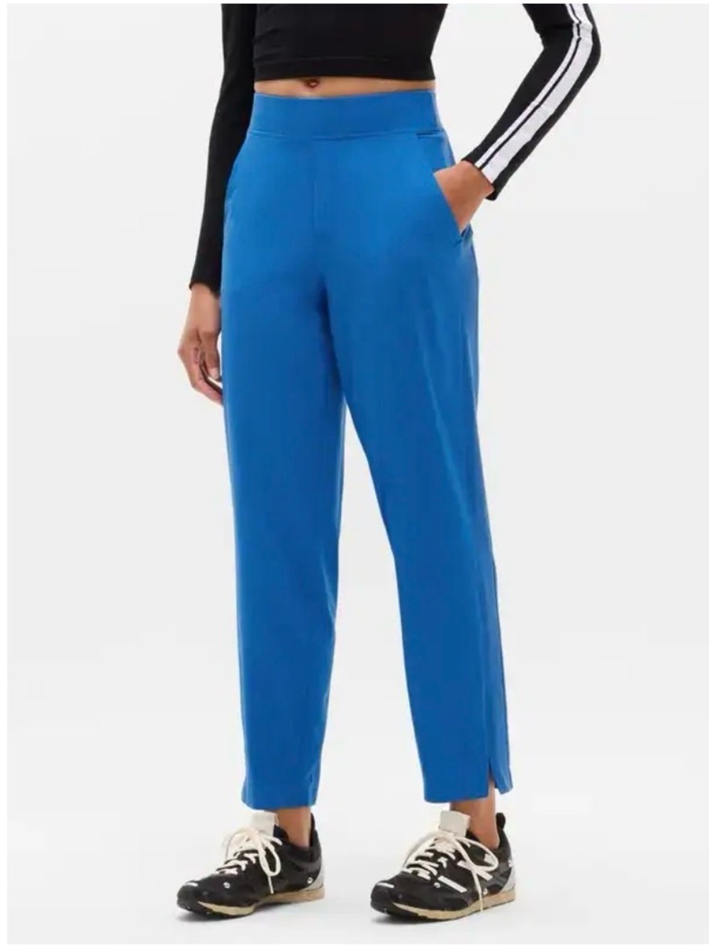 NWOT Athleta Brooklyn mid rise ankle pants blue size 0